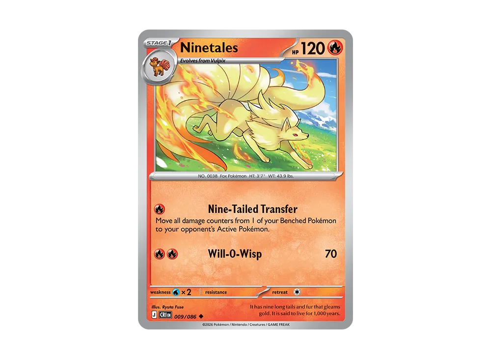 Ninetales U [CRI EN 09/086][EN](Mega Evolution "Chaos Rising Booster Display Box")