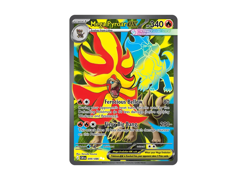 Mega Pyroar ex UR [CRI EN 99/086][EN](Mega Evolution "Chaos Rising Booster Display Box")