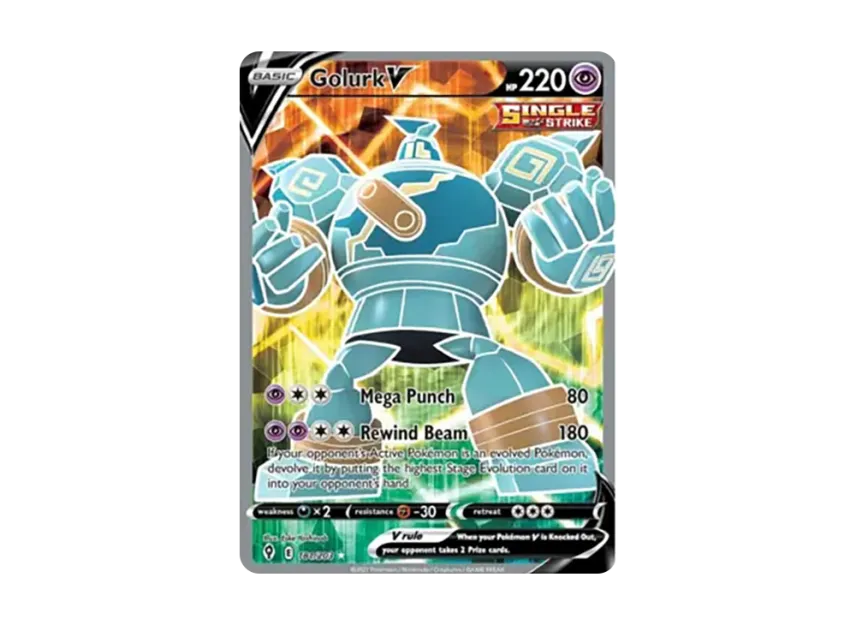 golurk v pokemon card value Graded: 182/203 Evolving Skies (2021) Full Art Holo PSA 10 during your opponents next turn Golurk V - Evolving Skies