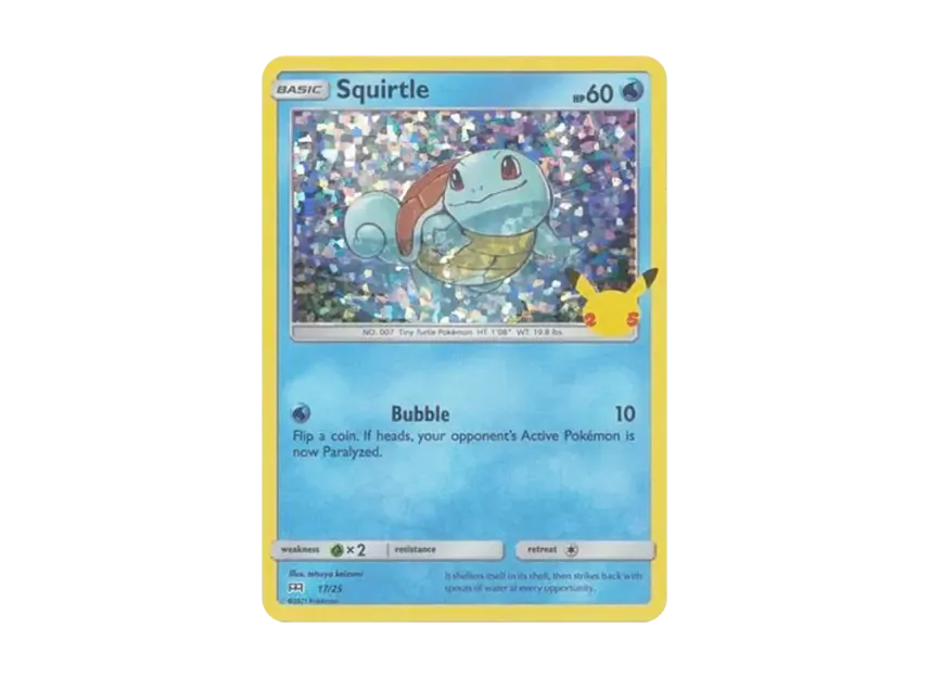 squirtle pokemon card mcdonalds - 17/25 - Promo - 25th Annivesary 2002 Japanese Squirtle McDonald's Promo