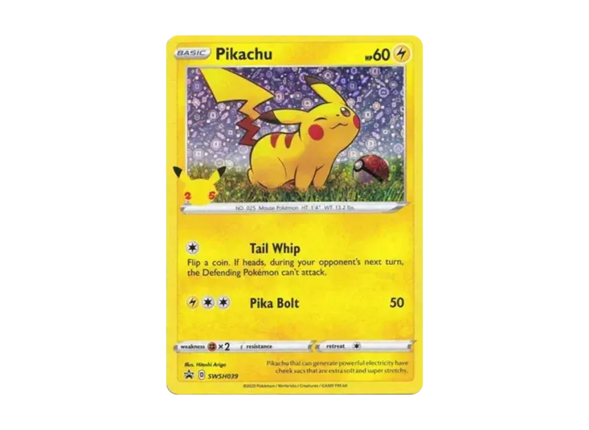 pikachu pokemon card tail whip MINT 2020 pikachu Tail Whip Pokmon Card/