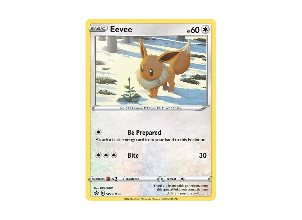 エラーカード イーブイ 英語版 ミスカット イーブイ P [SWSH190]【英語版】(ソード&シールド「プロモーション