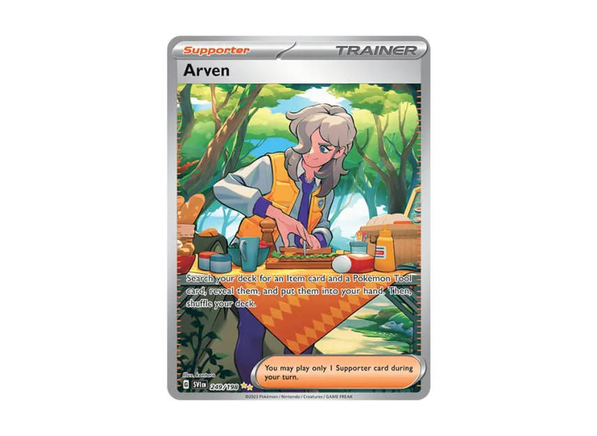 arven pokemon card 249 198 249/198 Special Illustration Rare Pokmon Scarlet & Violet - NM/M TCG shuffle your deck Pokemon Arven - 249/198 -