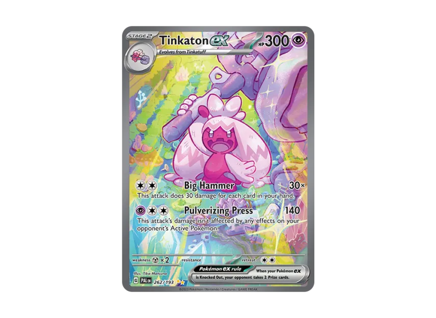 tinkaton ex pokemon card value (262/193) PokeGuard pokemon SV Pokemon - Scarlet & Violet
