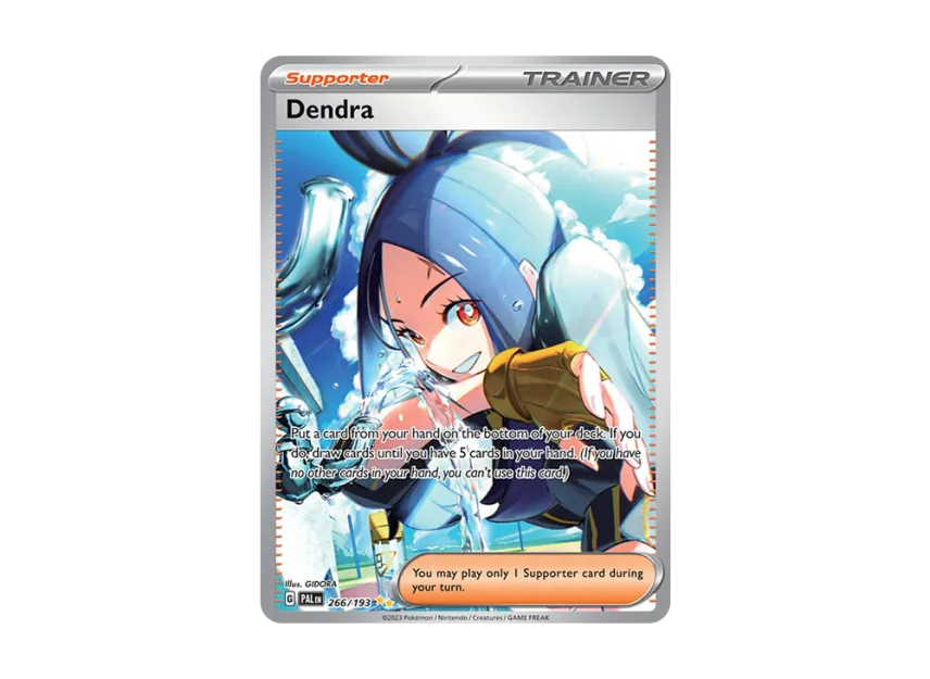 dendra pokemon card () Special Art Rare (SAR) Custom Display Case Put 1 card from your hand at the bottom of your deck Pokemon Card Dendra SAR 099/073