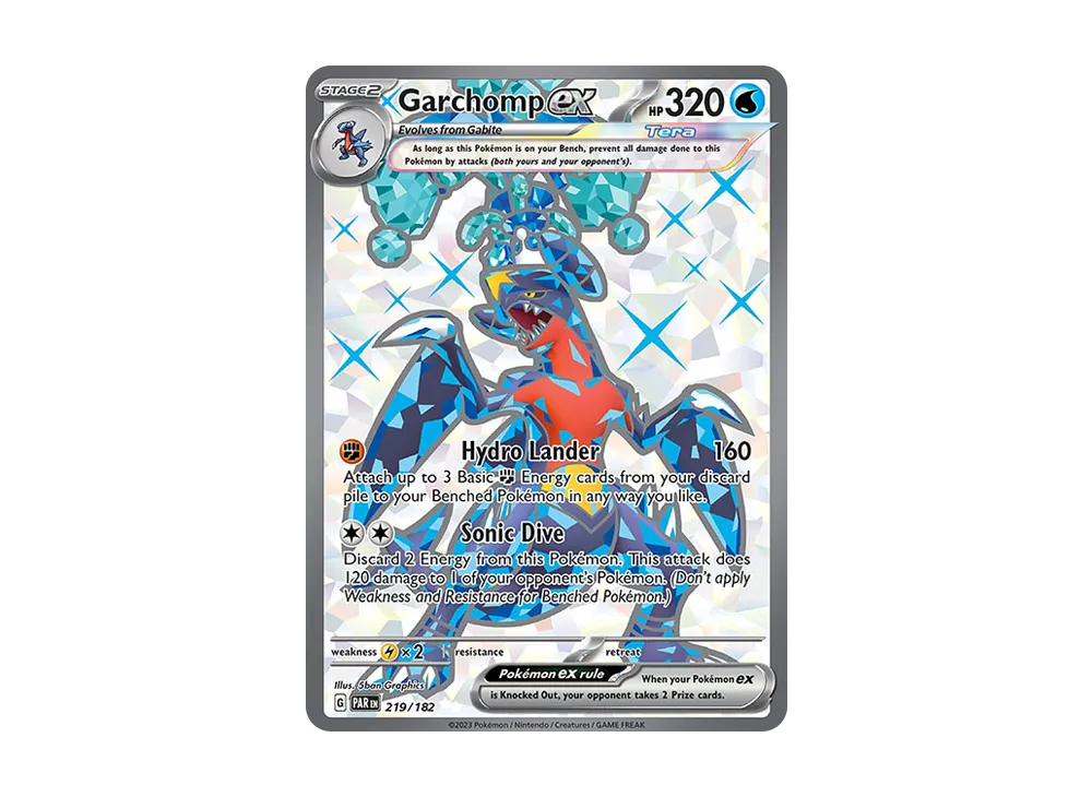 ガブリアスex UR [PAR EN 219/182]【英語版】(スカーレット&バイオレット「パラドックスリフト」)