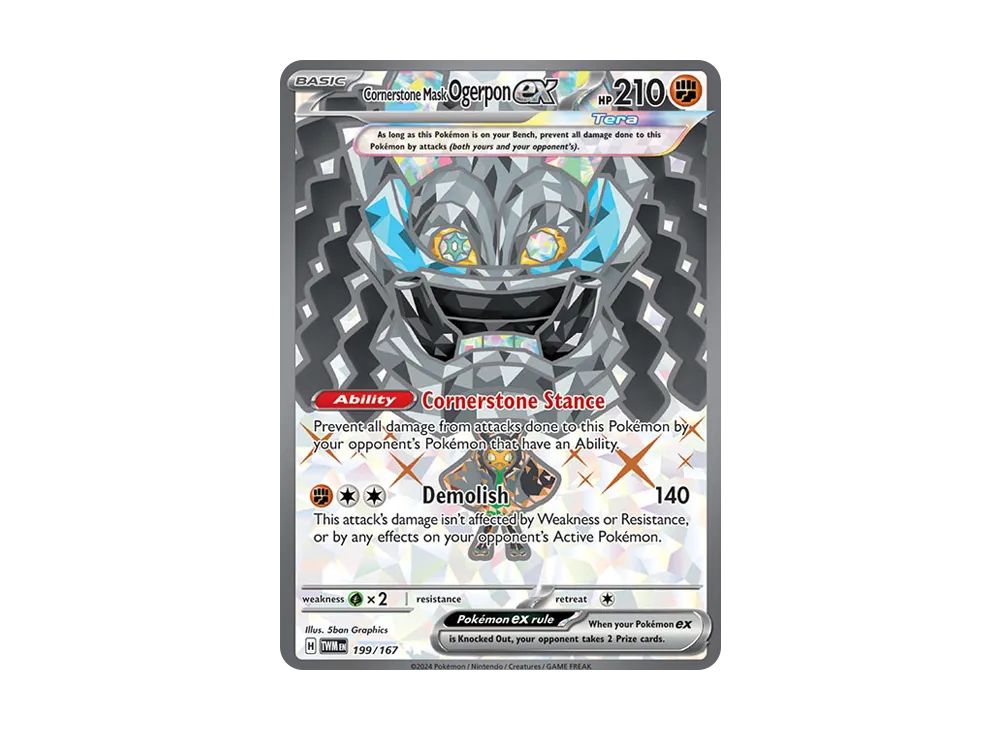 オーガポン いしずえのめんex UR [TWM EN 199/167]【英文版】(朱&紫「暮光假面」)