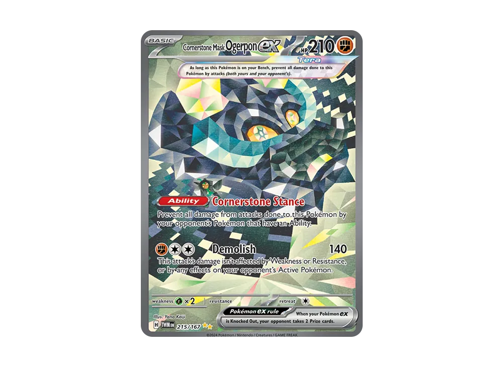 オーガポン いしずえのめんex SIR [TWM EN 215/167]【英語版】(スカーレット&バイオレット「トワイライトマスカレード」)