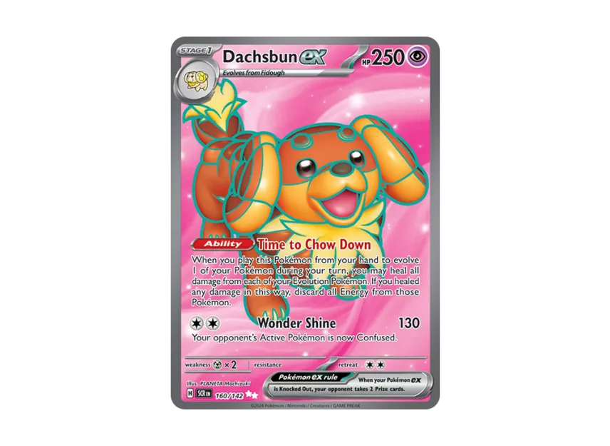 160 142 pokemon card Dachsbun ex - 160/142 - SV07: Stellar Crown