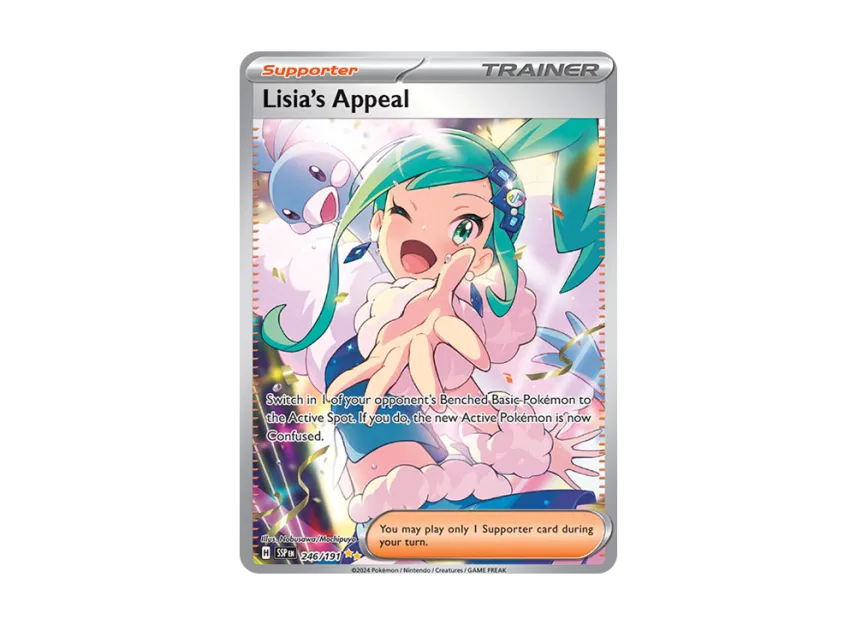 lisia's appeal pokemon card Lisia's Appeal 246/191 Sv08: Surging Sparks Holo PSA 10 Gem Mint