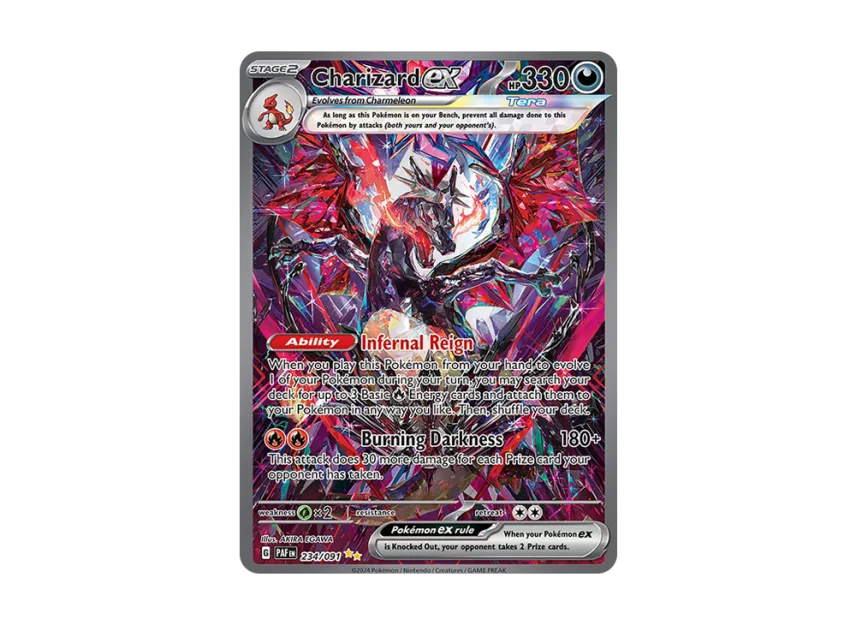 charizard pokemon card paldean fates Charizard EX 2024 Pokemon Paldean Fates Special Illustration Rare #234 Card