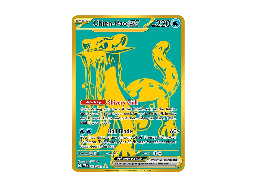 パオジアンex HR [PAF EN 242/091]【英語版】(スカーレット&バイオレット「パルデアンフェイツ」)