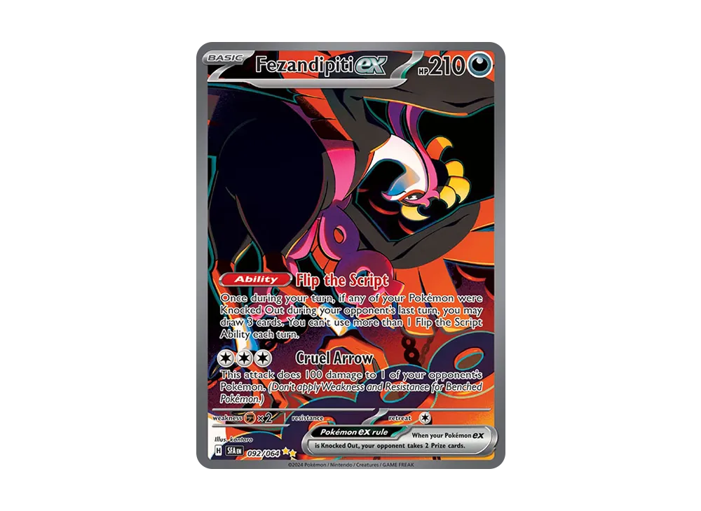 fezandipiti ex pokemon card 104/187 Terastal Festival ex Japanese NM Honor the incredible history of the TCG hobby by adding this Fezandipiti EX 2025 Pokemon MEGA Dream ex Special Art Rare #244 PSA Authenticated 9 Card to your vault Fezandipiti EX 2024 Pokemon Shrouded