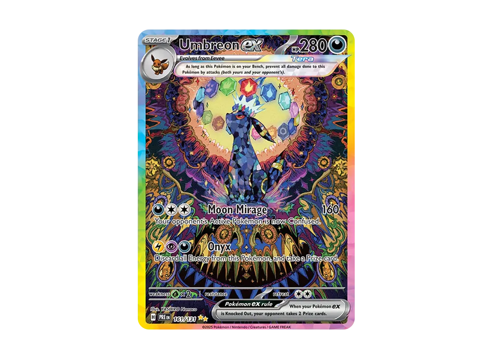 umbreon pokemon card prismatic ex Evolutions Surprise Box Exclusive #060 PSA 10 Gx2 / / 2 Artist Is Prismatic Evolutions Sunbreon as