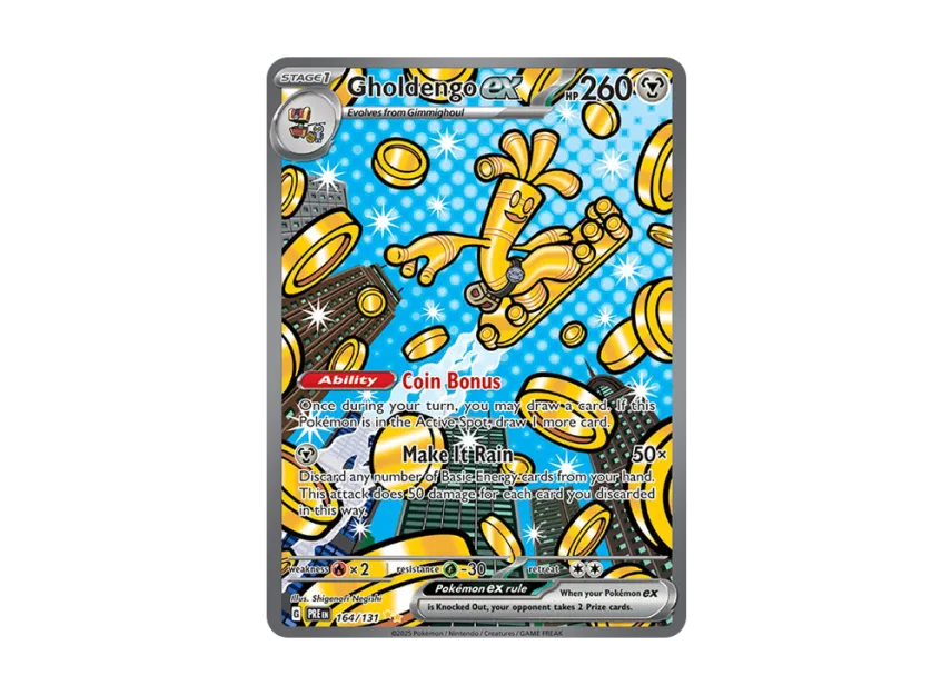 gholdengo ex pokemon card - Terastal Festival ex draw 1 more card Gholdengo ex and Gimmighoul |
