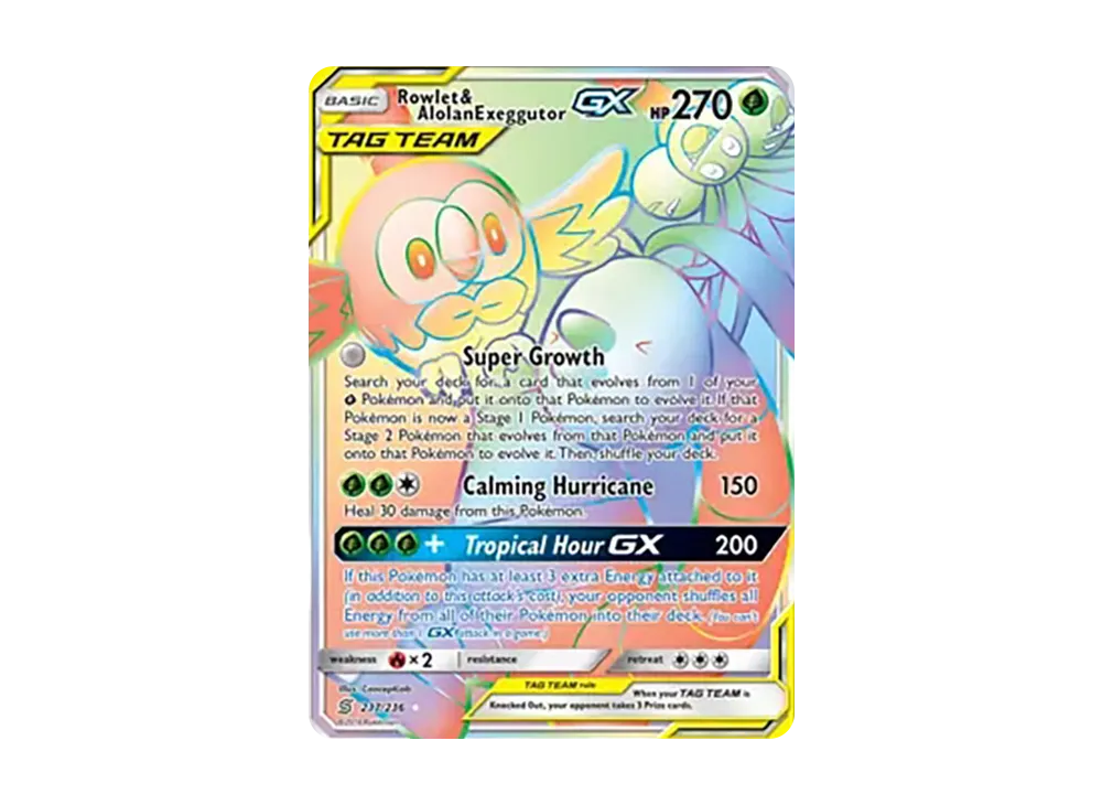 モクロー＆アローラナッシーGX & アローラナッシーex モクロー&アローラナッシーGX RR [237/236]【英語版】(サン&ムーン