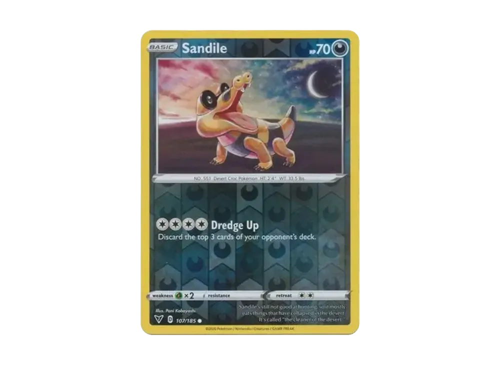 メグロコ C :リバースホロ [107/185]【英語版】(ソード&シールド「ビビットボルテージ」)