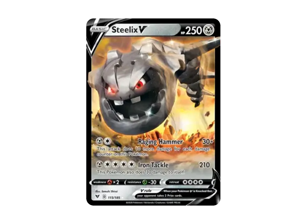 ハガネールV R [115/185]【英語版】(ソード&シールド「ビビットボルテージ」)