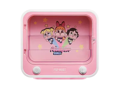 POP MART CRYBABY x Powerpuff Girls TV Set Luminous Display Container