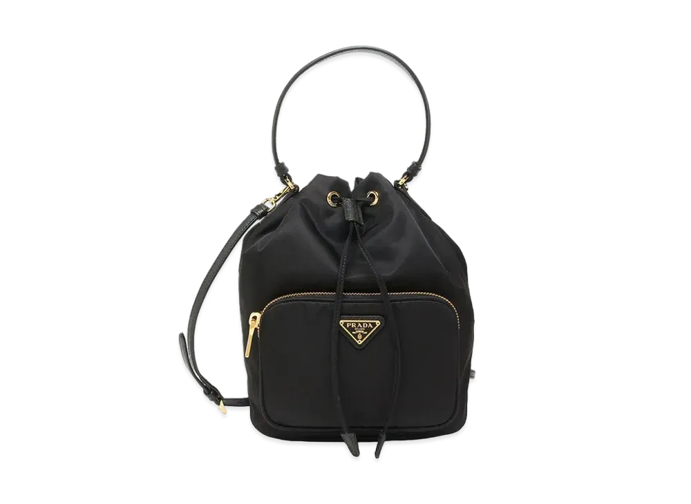 PRADA Vela Nylon Mini Bucket Bag