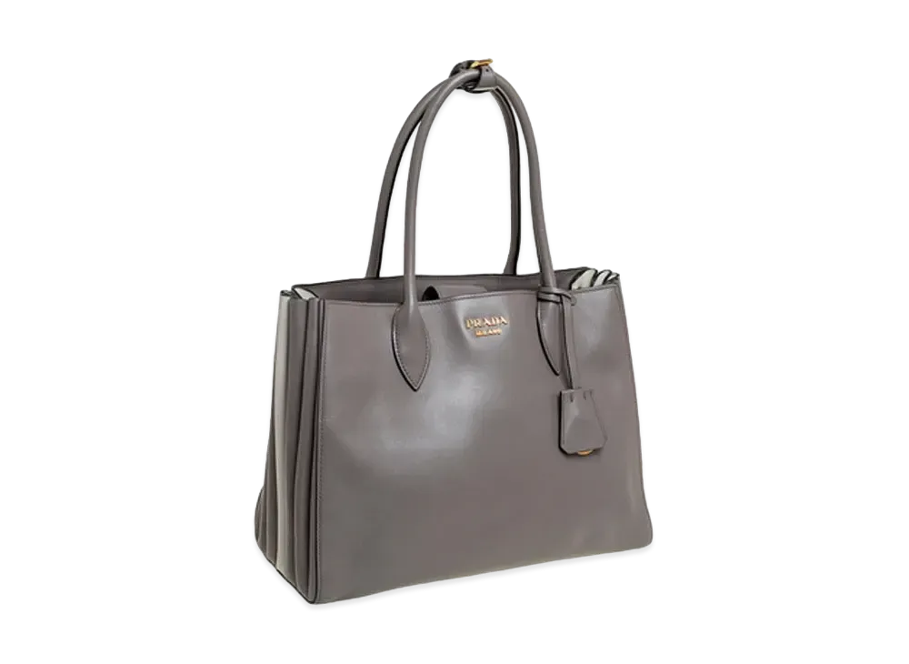 PRADA Bibliotheque Tote Bag "Gray"