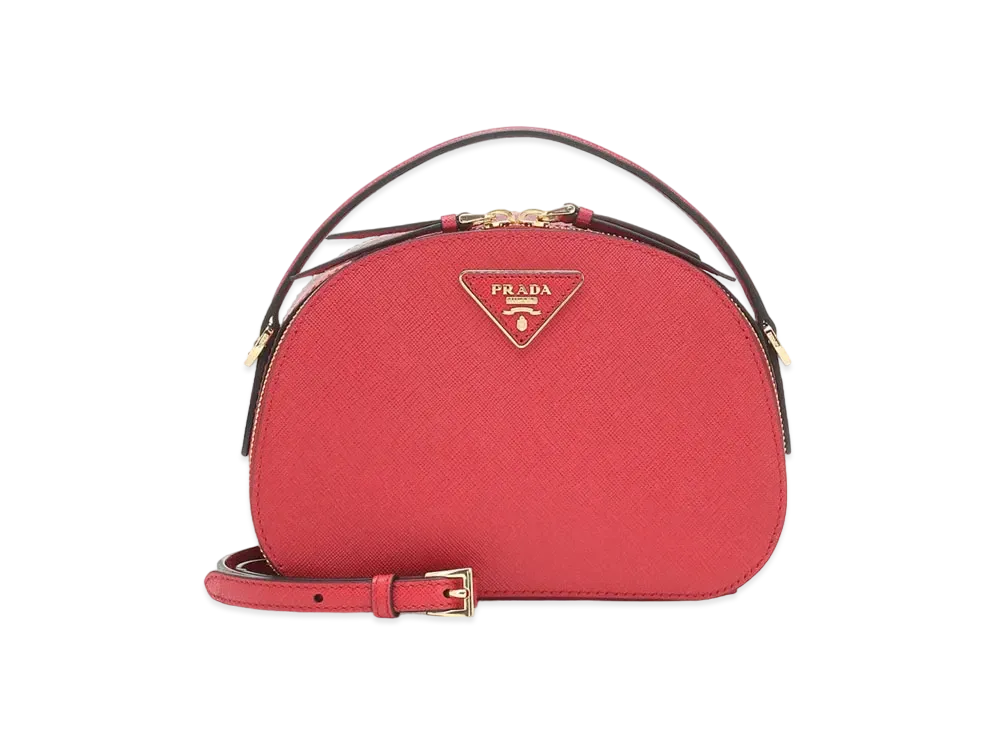 PRADA Odette Leather Shoulder Bag "Red"