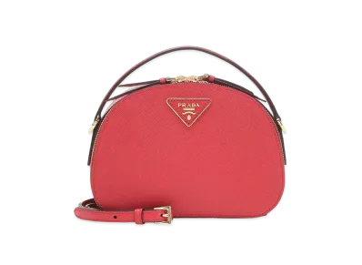 PRADA Odette Leather Shoulder Bag "Red"