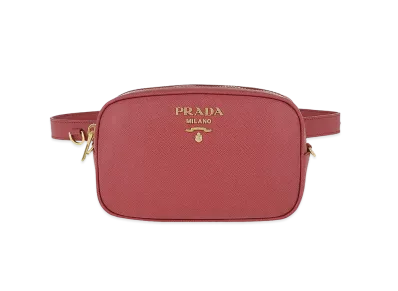 PRADA Saffiano Leather Belt Bag "Pink"