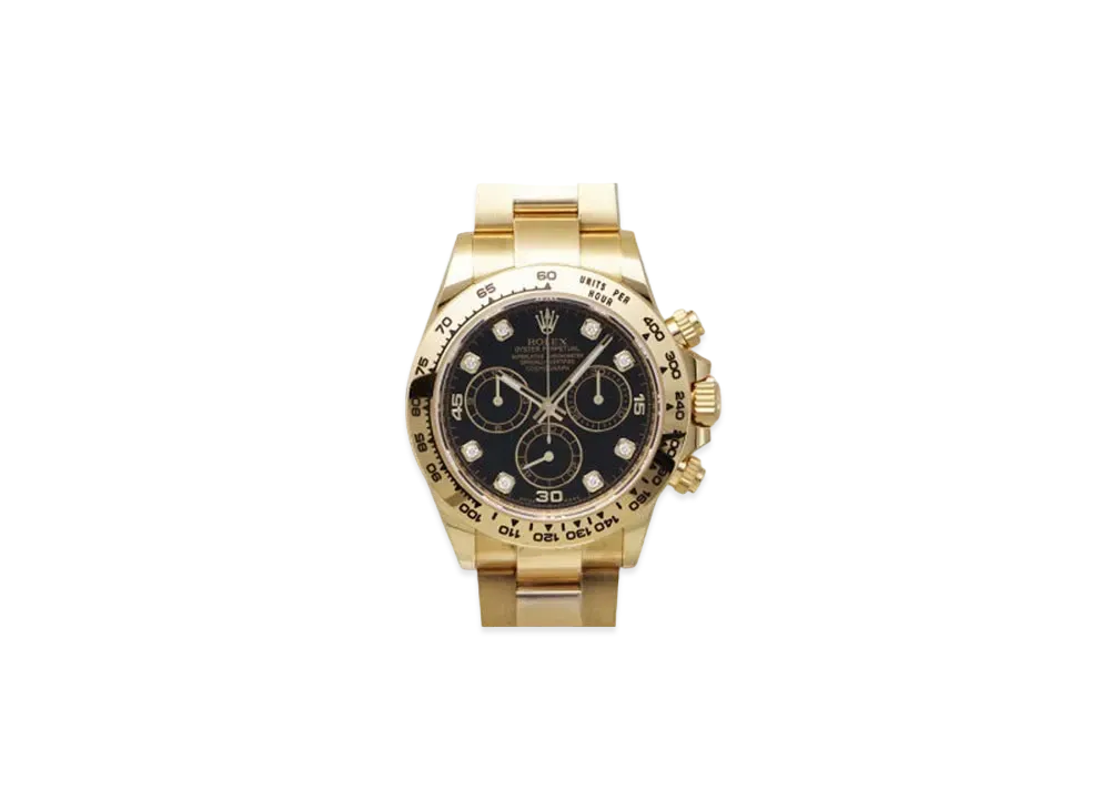 ROLEX Cosmograph DAYTONA Black Dial 8P Diamonds 116508G