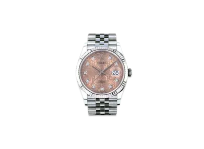 ROLEX Date-Just 36 Pink Dial 10P Diamonds 126234G