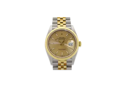 ROLEX Date-Just 36 Champagne Gold Dial 126233
