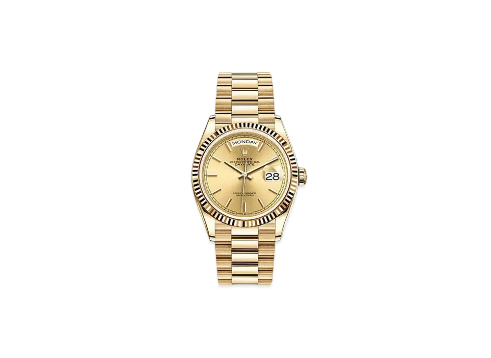 ROLEX Day-Date 36 Champagne Gold Dial 128238