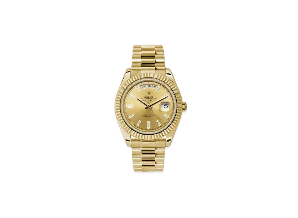 ROLEX Day-Date 40 Champagne Gold Dial 10P Diamonds 228238A