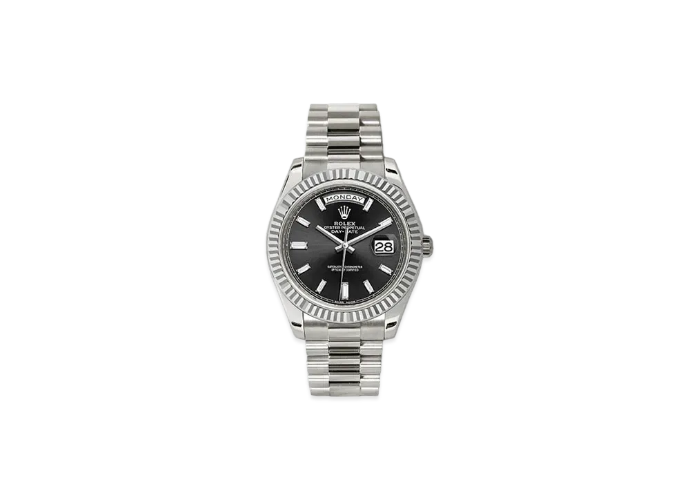ROLEX Day-Date 40 228239 Black Dial 10P Diamonds 228239A