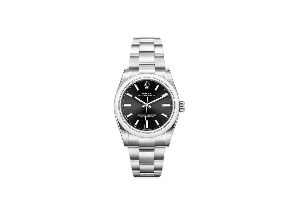 ROLEX Oyster Perpetual 34 Black Dial 124200
