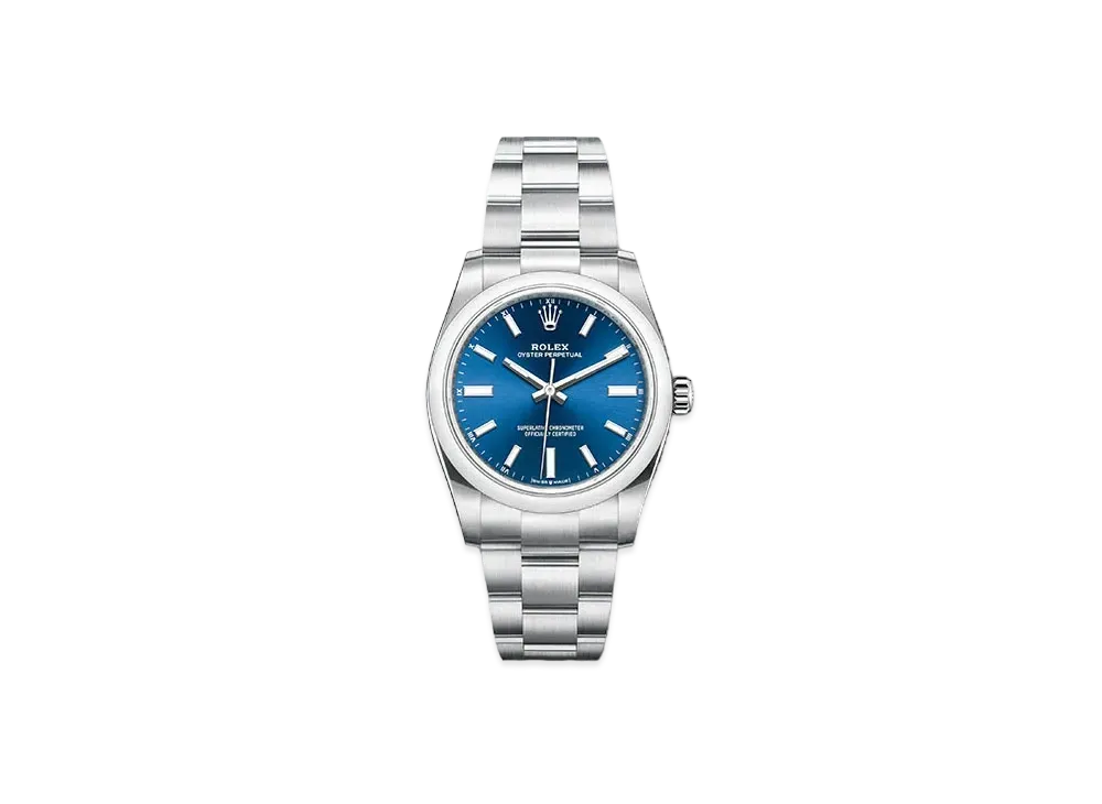 ROLEX Oyster Perpetual 34 Blue Dial 124200