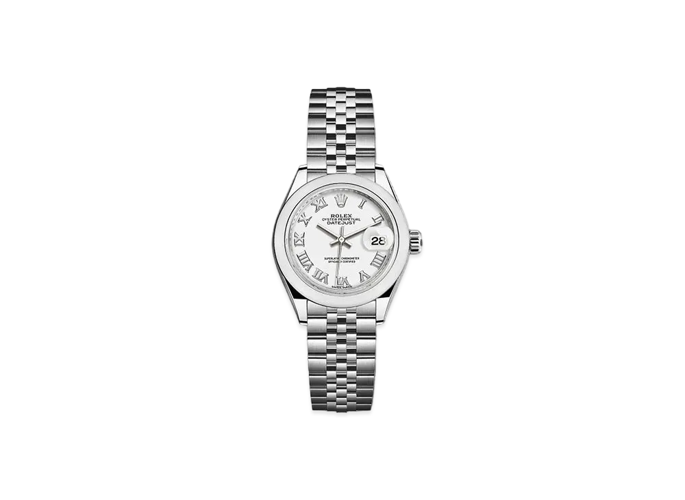 ROLEX Date-Just 28 White Dial 279160