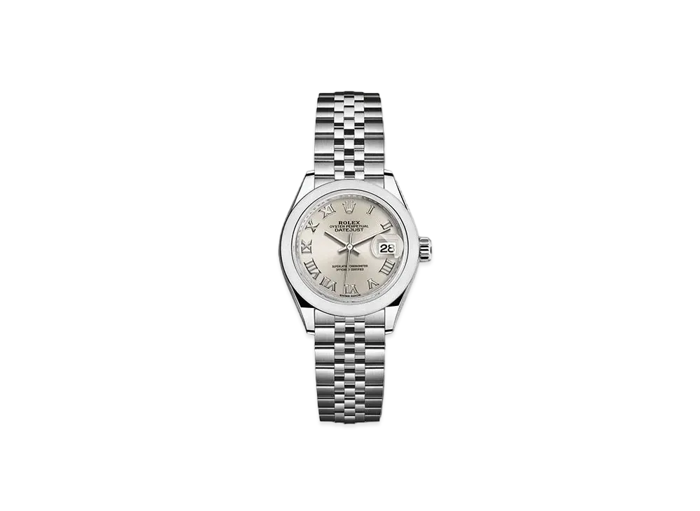 ROLEX Date-Just 28 Silver Dial 279160