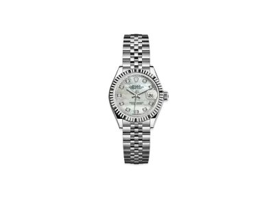 ROLEX Date-Just 28 White Shell Dial 10P Diamonds 279174NG