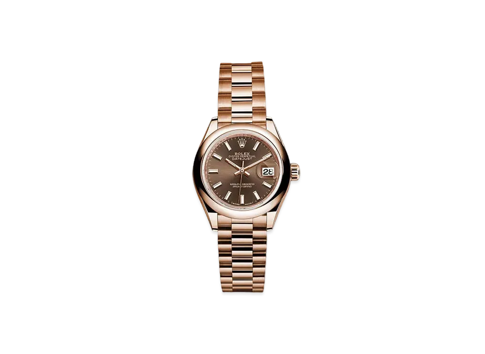 ROLEX Date-Just 28 Chocolate Brown Dial 279165