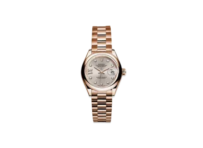 ROLEX Date-Just 28 Chocolate Brown Dial 10P Diamonds 279165G