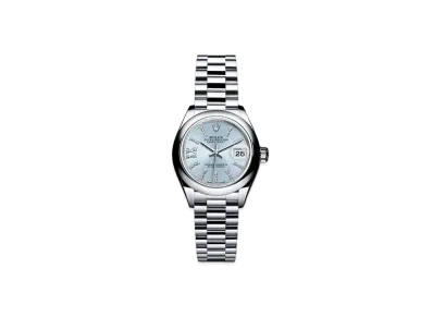 ROLEX Date-Just 28 Ice Blue Dial 10P Diamonds 279166