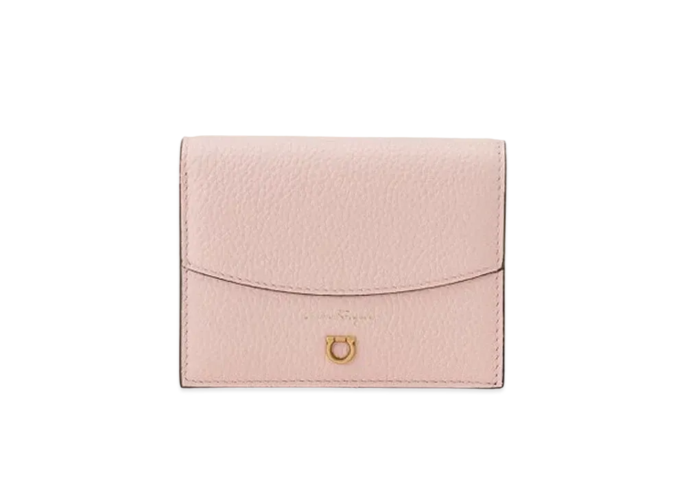 Salvatore Ferragamo Gancini Leather Compact wallet "Pink"
