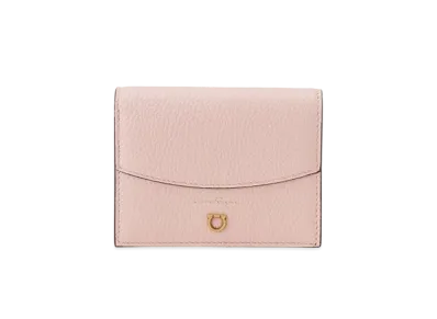 Salvatore Ferragamo Gancini Leather Compact wallet "Pink"