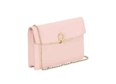 Salvatore Ferragamo Gancini Leather Chain Long Wallet "Pink"