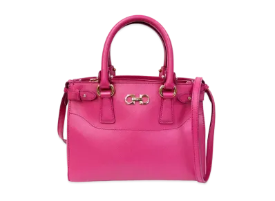 Salvatore Ferragamo Batik Gancini Leather 2WAY Bag "Pink"