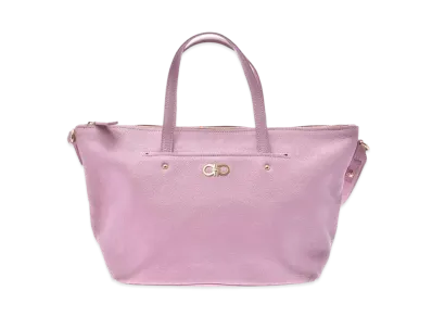 Salvatore Ferragamo Gancini Leather Tote Bag "Pink"
