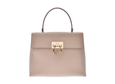 Salvatore Ferragamo Gancini Leather 2WAY Bag "Beige"