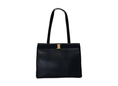 Salvatore Ferragamo Vara Leather Tote Bag "Black"