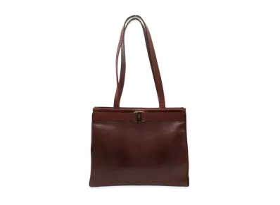 Salvatore Ferragamo Vara Leather Tote Bag "Brown"